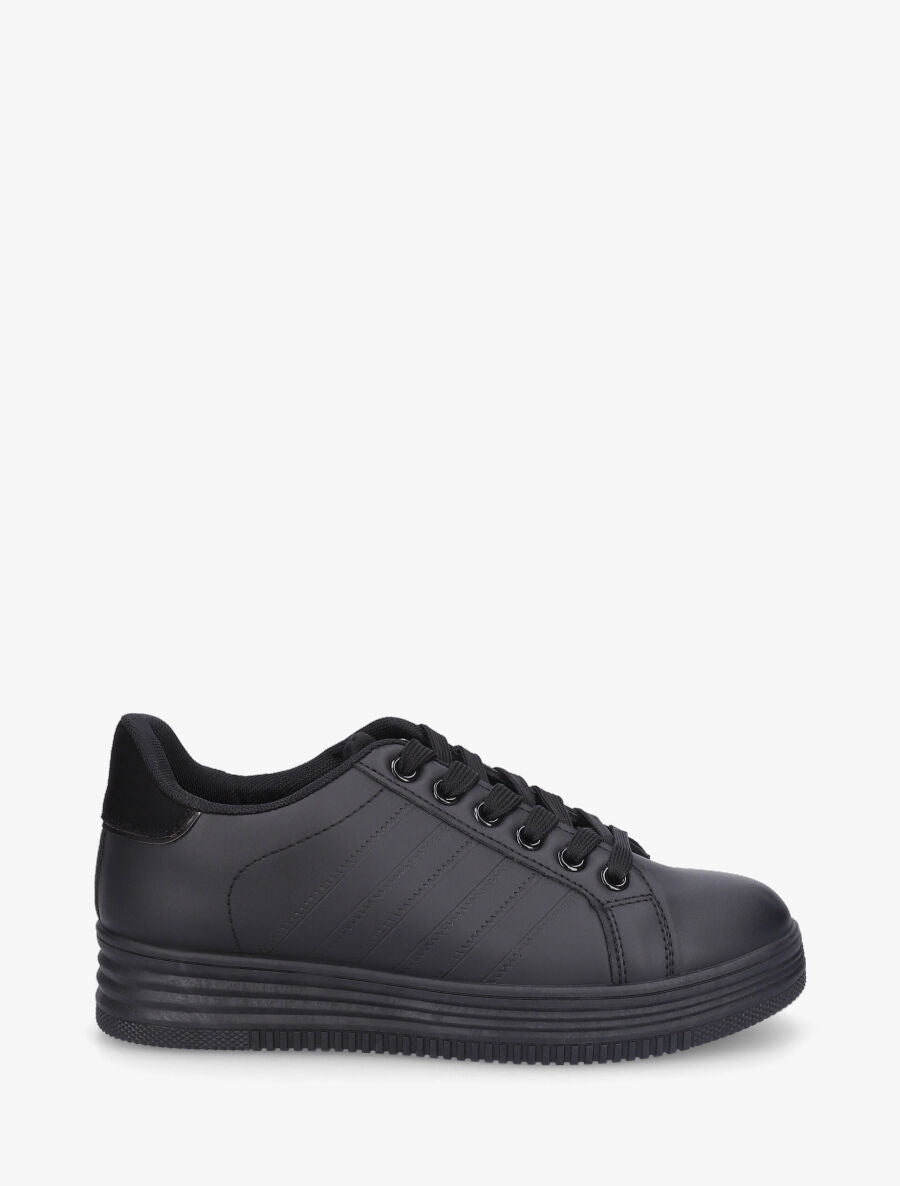 Sneakers à semelle texturée - Noir - 1
