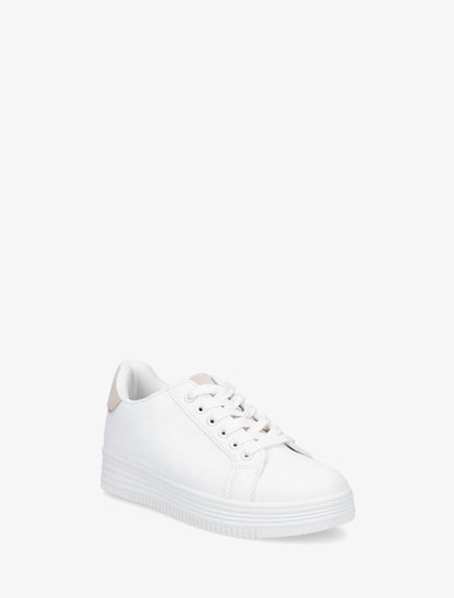 Sneakers à semelle texturée - Beige - 2