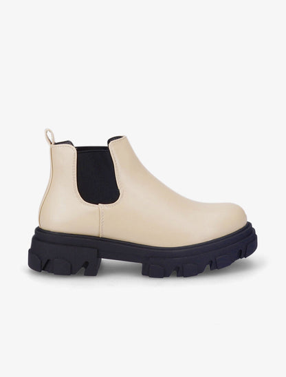 Chelsea boots à semelles crantées - Beige - 1