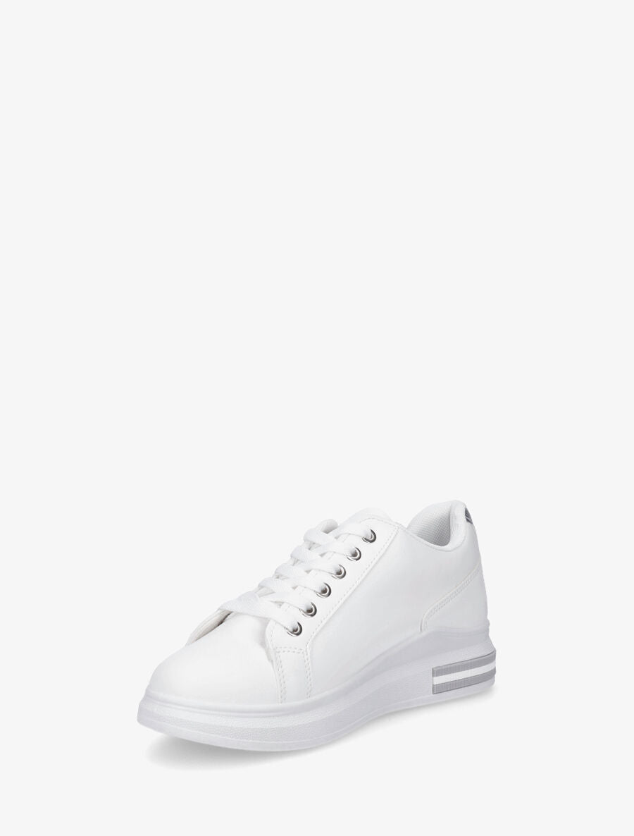 Sneakers à contrefort python - Blanc - 3