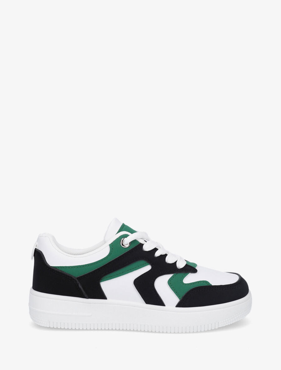Sneakers classiques en simili - Noir - 1