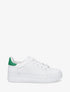 Baskets en simili texturé - Blanc/vert - 5