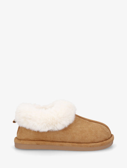 Low boots fourrée en suédine - Camel - 5