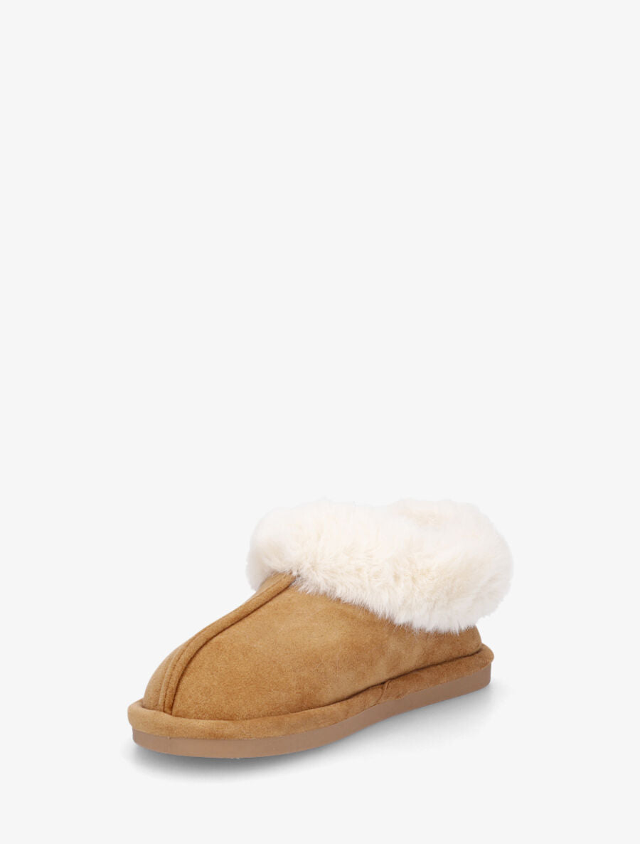 Low boots fourrée en suédine - Camel - 3