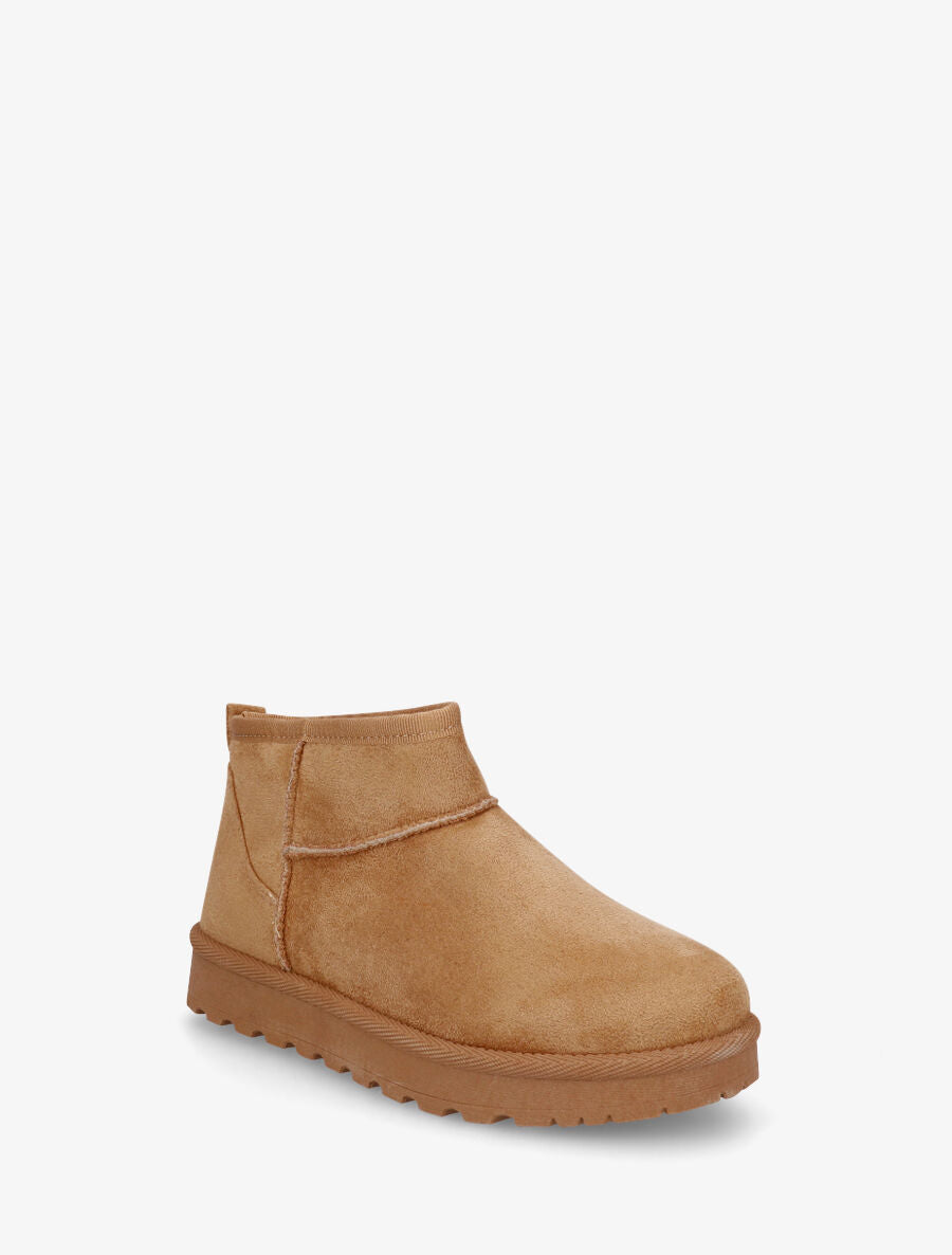 Boots fourrées en suédine - Camel - 2