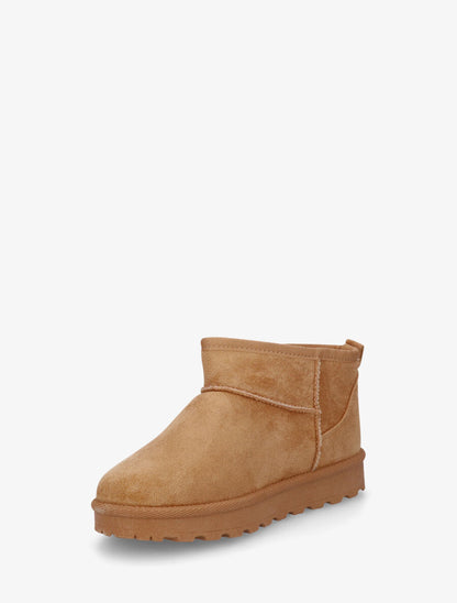 Boots fourrées en suédine - Camel - 3
