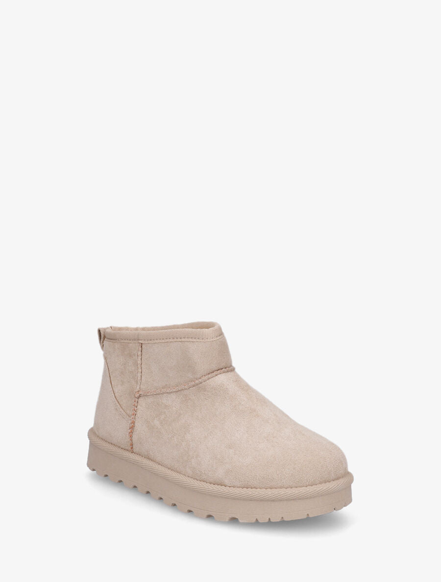 Boots fourrées en suédine - Beige - 2