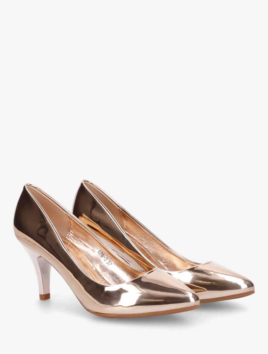 Escarpins pointu à talon aiguille - Rose gold - 4