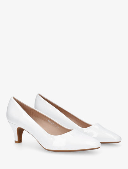 Escarpins vernis unis - Blanc - 4