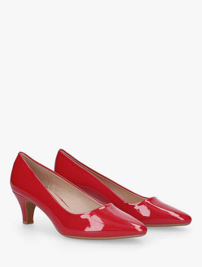 Escarpins vernis unis - Rouge - 4