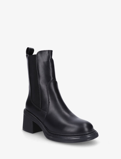 Bottines élastiquées à talon - Noir - 2