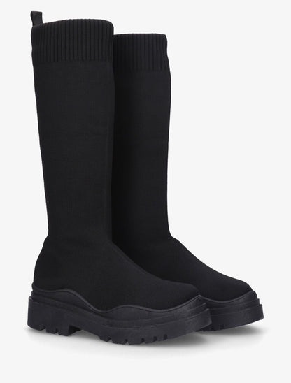 Bottes chaussettes plates - Noir - 4