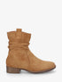 Bottines montantes froncées - Camel - 5