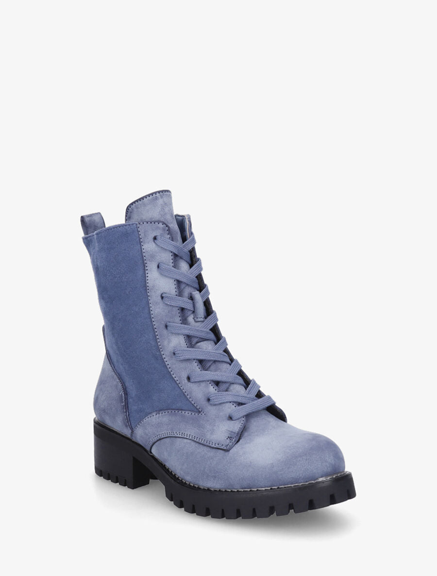 Rangers bimatière à semelle crantée - Bleu - 2