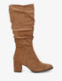 Bottes en suédine à talon - Camel - 1