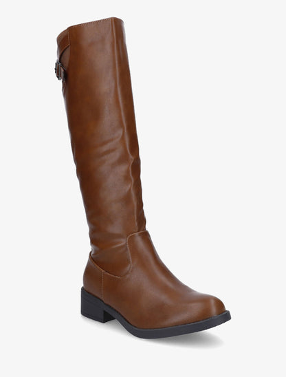 Bottes unies en simili - Camel - 2