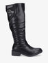 Bottes unies en simili - Noir - 1