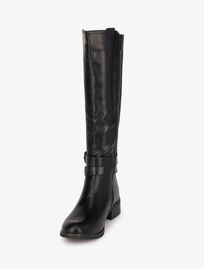 Bottes cavalières élastiquées - Noir - 3