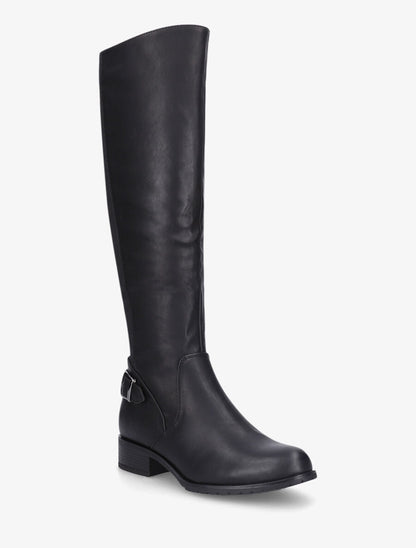 Bottes plates en simili - Noir - 2