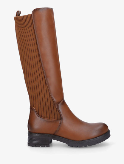 Bottes unies bi-matière - Camel - 5