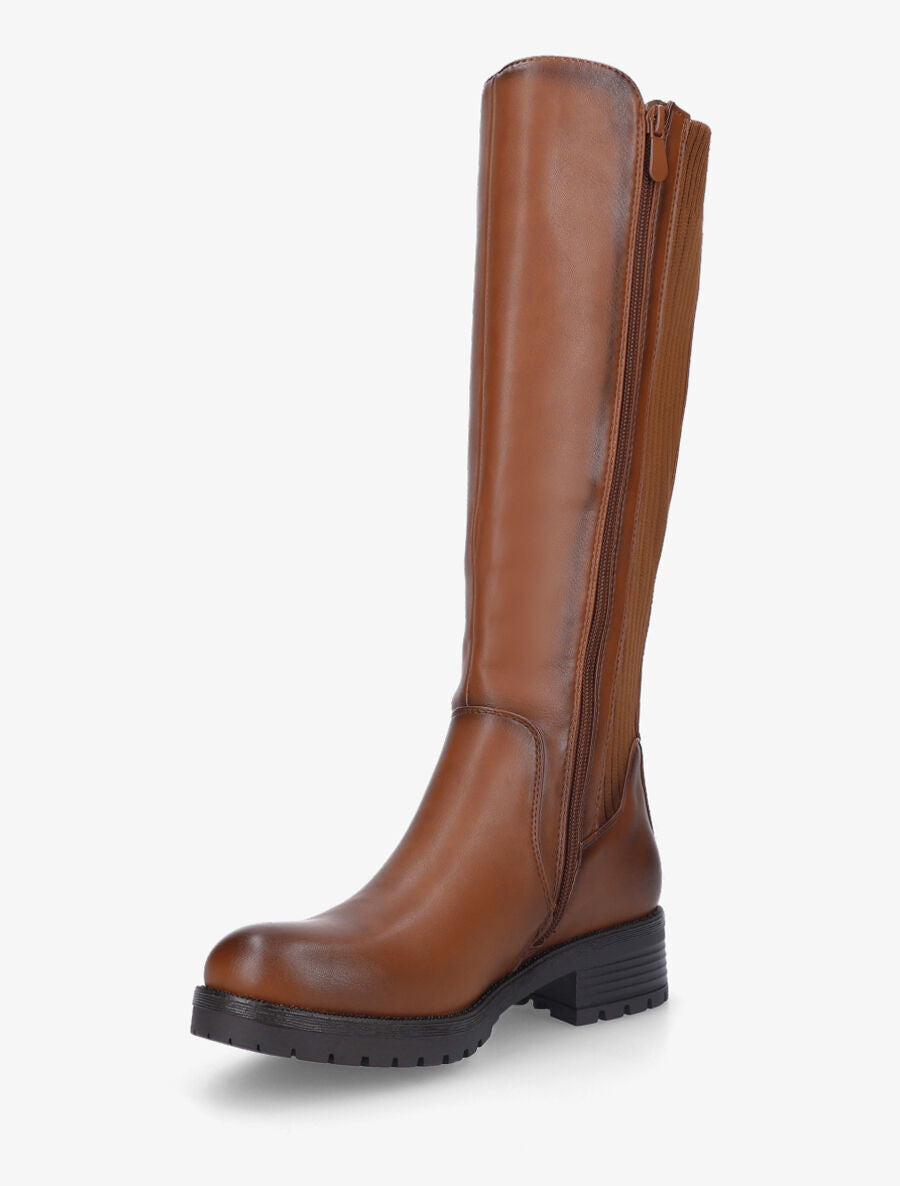 Bottes unies bi-matière - Camel - 3