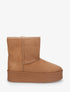 Boots fourrées à plateforme - Camel - 1