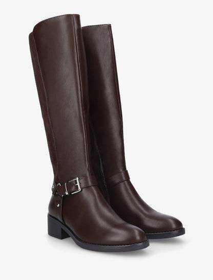 Bottes bi-matière sanglé - Marron - 4