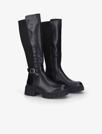 Bottes bi-matière à semelle striée - Noir - 5