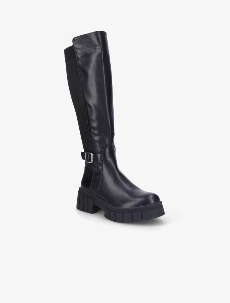 Bottes bi-matière à semelle striée - Noir - 3