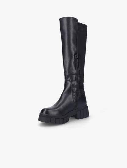 Bottes bi-matière à semelle striée - Noir - 4