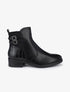 Bottines à sangles et imprimé croco - Noir - 1