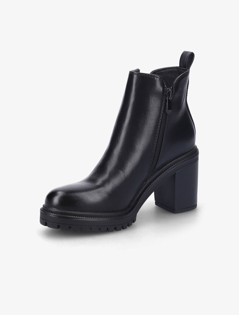 Bottines à talon haut carré - Noir - 4