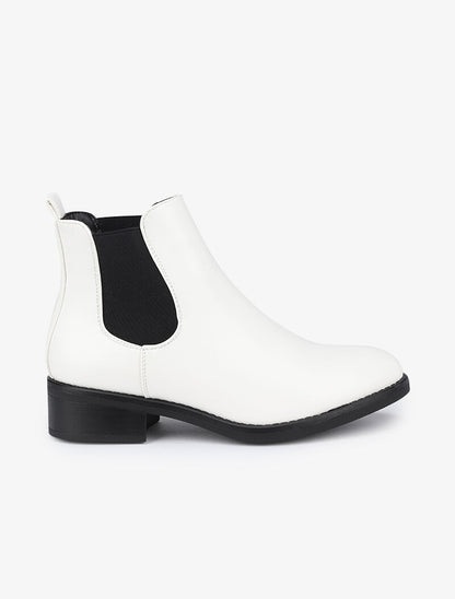 Chelsea boots unies - Blanc - 2