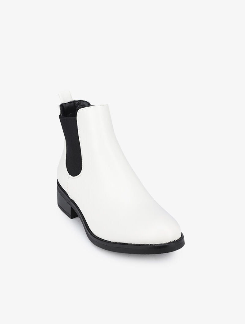 Chelsea boots unies - Blanc - 3