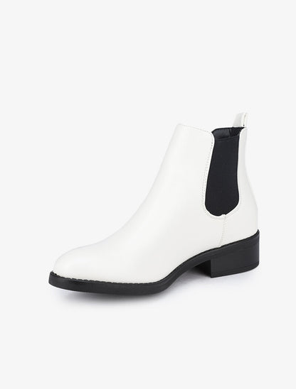 Chelsea boots unies - Blanc - 4