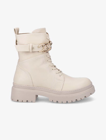 Rangers à sangle style chaîne - Beige - 1