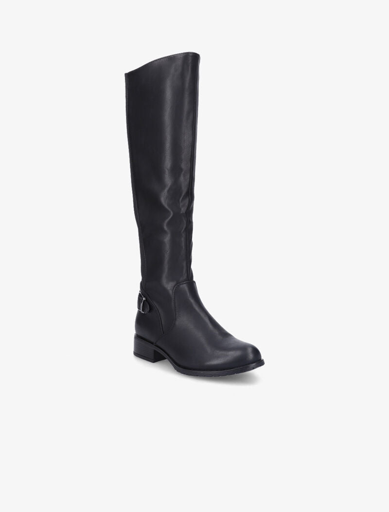 Bottes cavalières élastiquées - Noir - 3