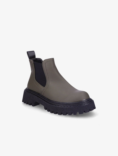 Chelsea boots à semelles texturées et crantées - Gris - 2