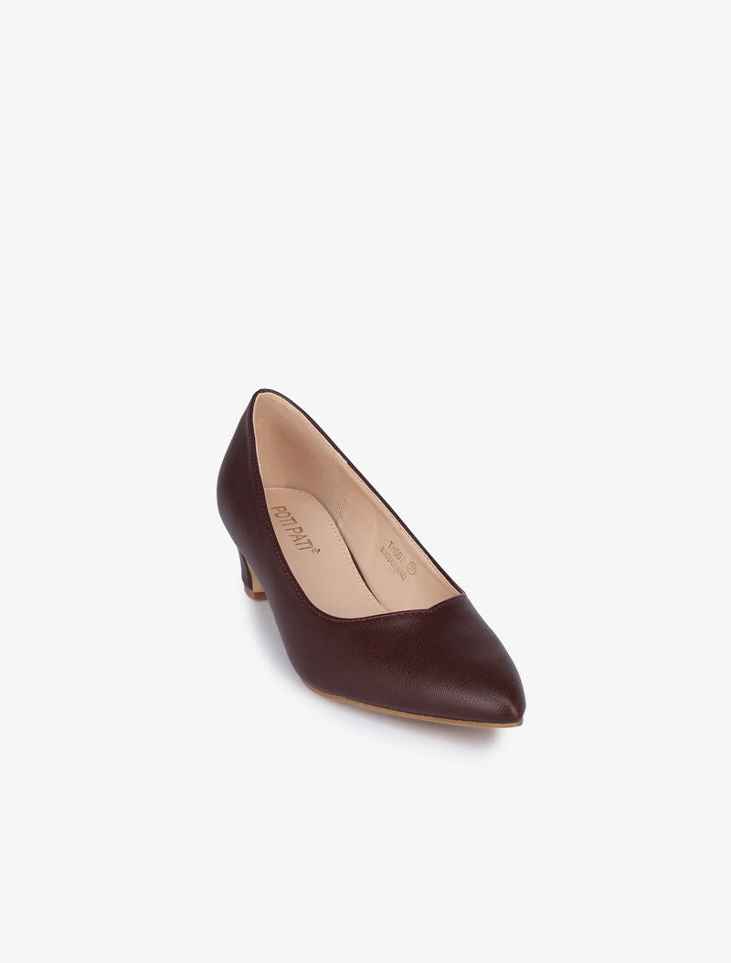 Escarpins à petits talons - Lie de vin - 3