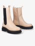 Bottines montantes à plateforme crantée - Beige - 5