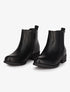 Bottines en simili et croco vernis - Noir - 1