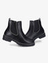 Bottines à bords à clous argentés - Noir - 1