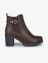 Bottines à talons gomme - Marron - 5