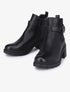 Bottines à détails croco - Noir - 5