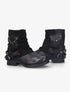 Bottines à pochette cloutée et sangles - Noir - 5