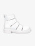 Bottines ajourées en simili - Blanc - 1