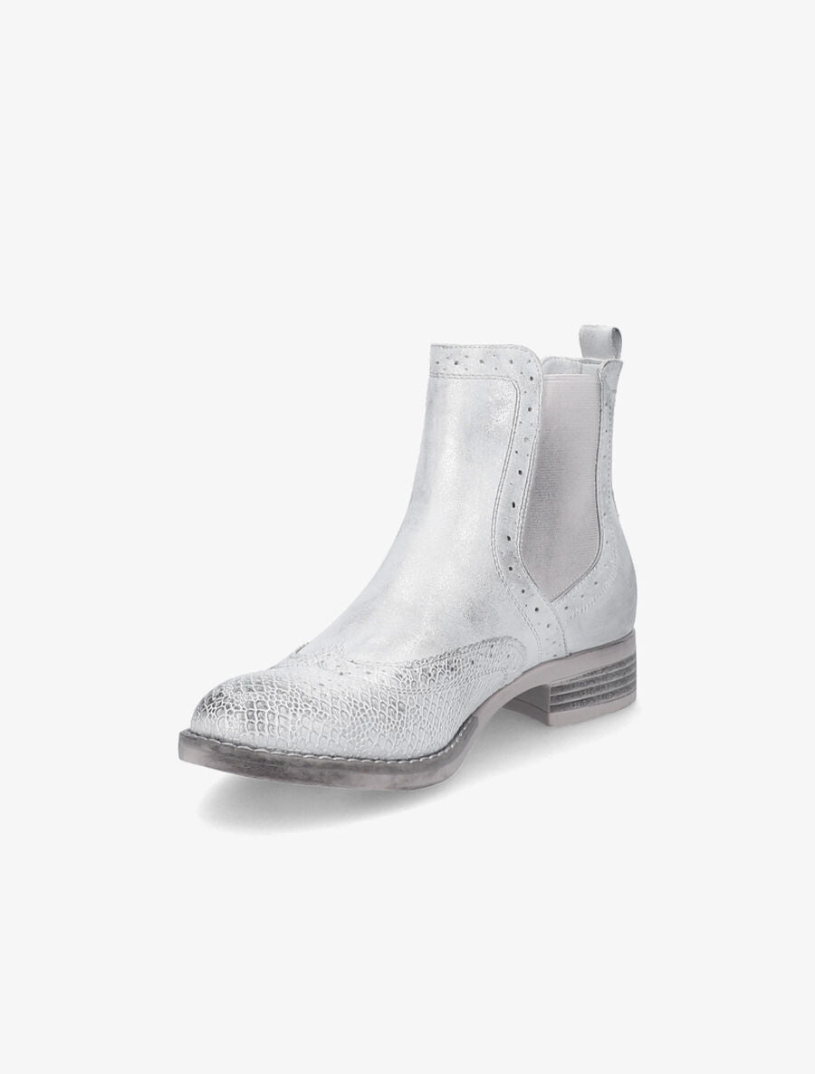 Chelsea boots à bouts effet python - Gris clair - 3