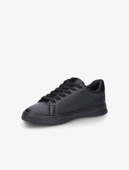 Sneakers à détails suédés - Noir - 4