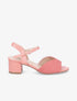 Sandales bi-matière à ganse stylisée - Rose - 5