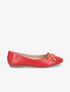 Ballerines à noeud contrastant - Rouge - 1